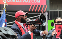 Political protests in Times Square, New York, Richard Moore